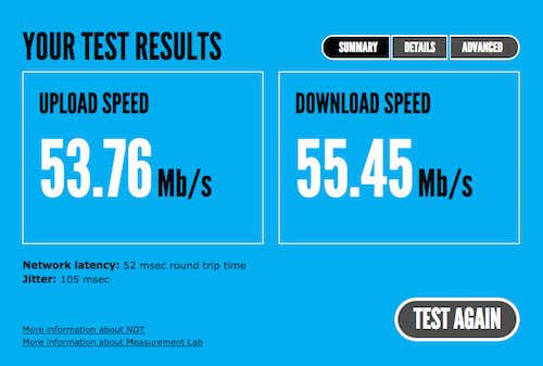 verizon fios router speed test